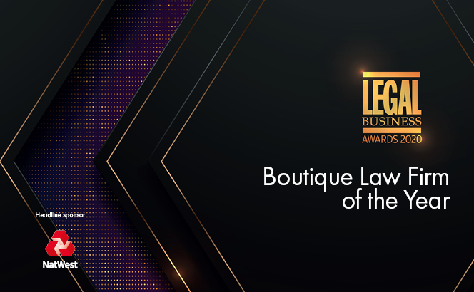 Legal Business Awards 2020 – Boutique Law Firm of the Year